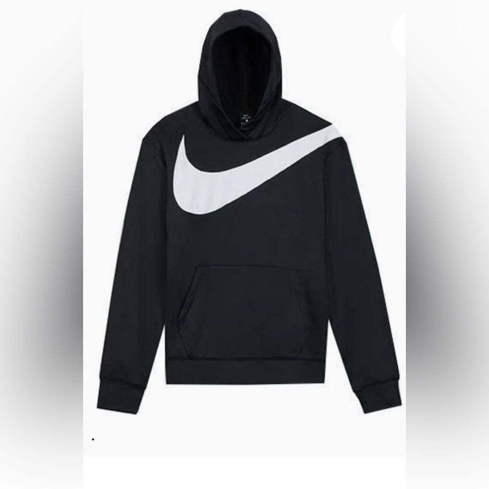 Nike Hoodie Mens Therma Dri Fit White Big Swoosh Pullover Sweatshirt XL NWT